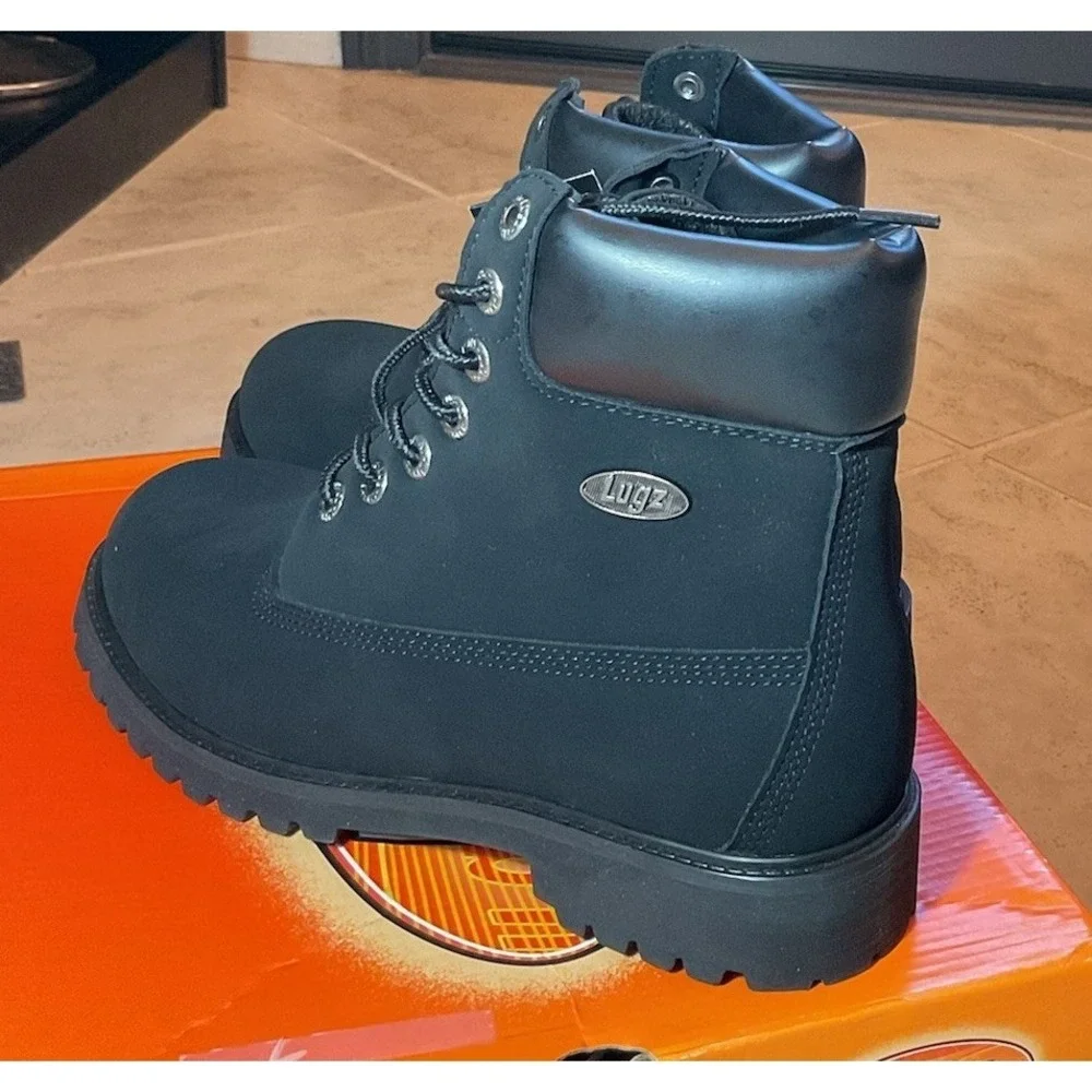 NIB Lugz Convoy Men's Black Lace up Boot, Size 7.5 - Picture 6 of 8
